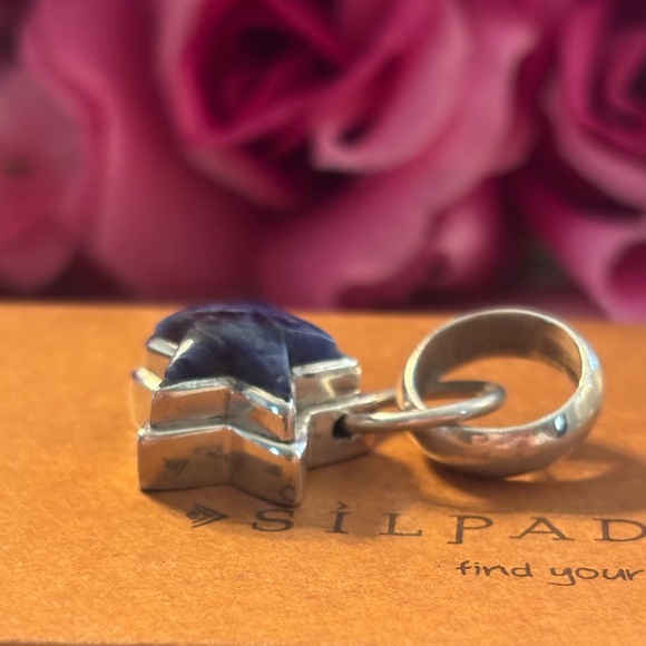 Silpada Blue Sodalite Star Sterling Silver Pendant / Charm S1268 - Picture 7 of 10